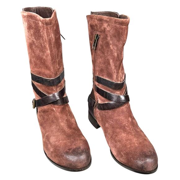 Ugg Women’s Deanna Brown Suede Strap Riding Boot Size US 6 - Picture 5 of 10